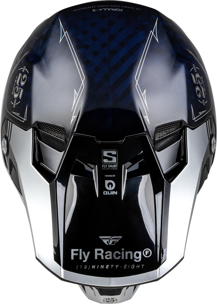 Fly Racing Formula S Carbon Legacy Helmet (2024) - 73-4448 - Dark Blue Carbon/Silver
