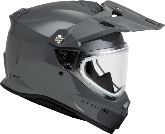 Fly Racing Trekker Cold Weather Dual Shield Solid Helmet - Grey - 73-31363 -