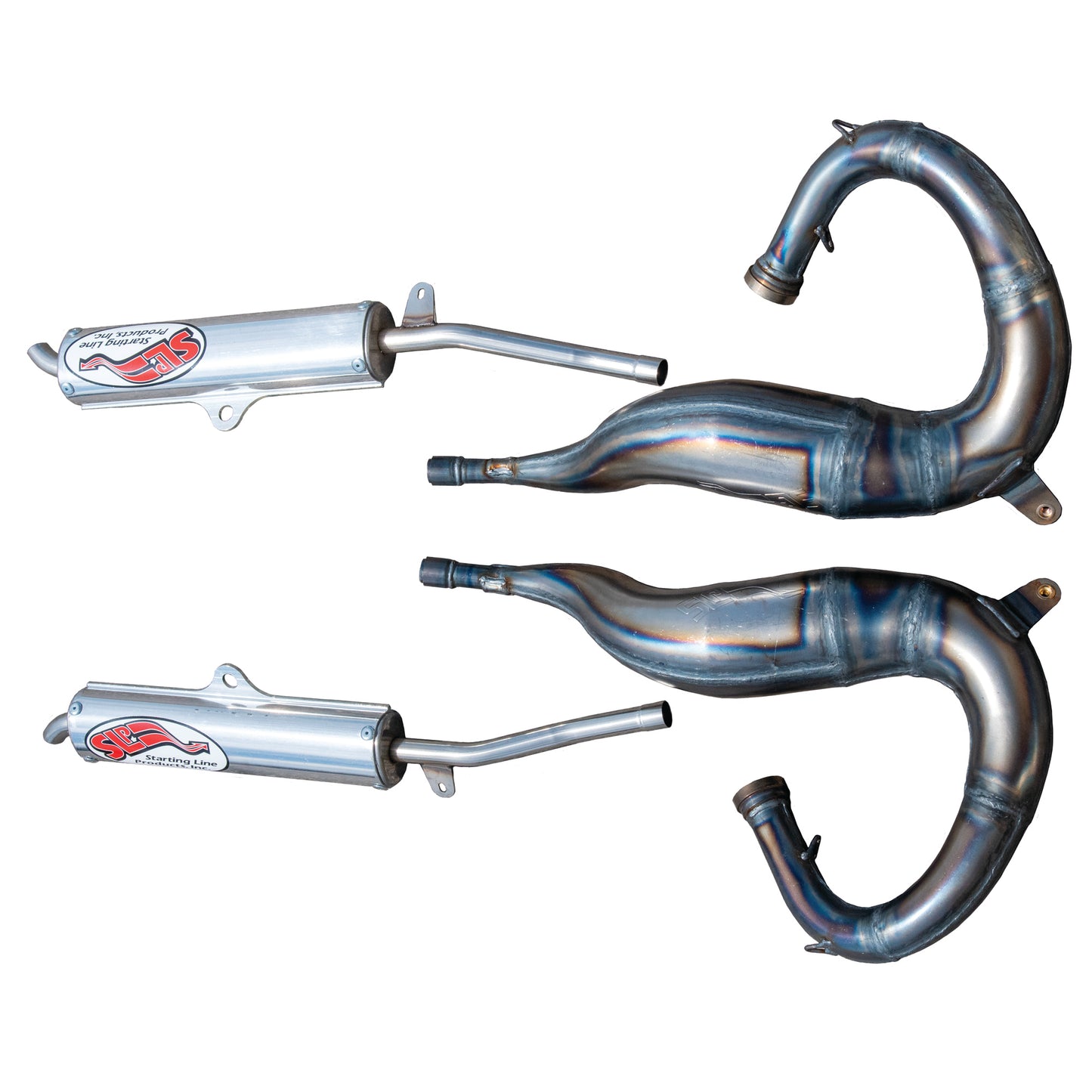 SLP Twin Pipes for 1987-06 Yamaha Banshee - RAW - 09-350R