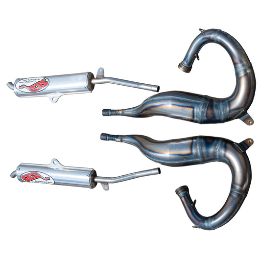 SLP Twin Pipes for 1987-06 Yamaha Banshee - RAW - 09-350R