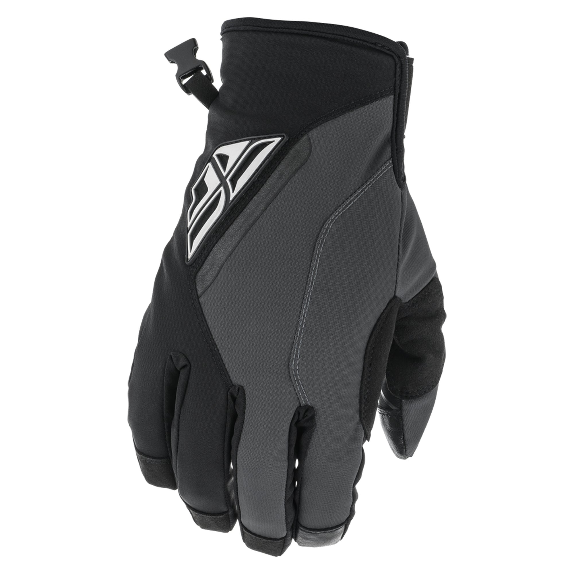 Fly Racing Title Snowmobile Gloves - Black / Grey - 371-051