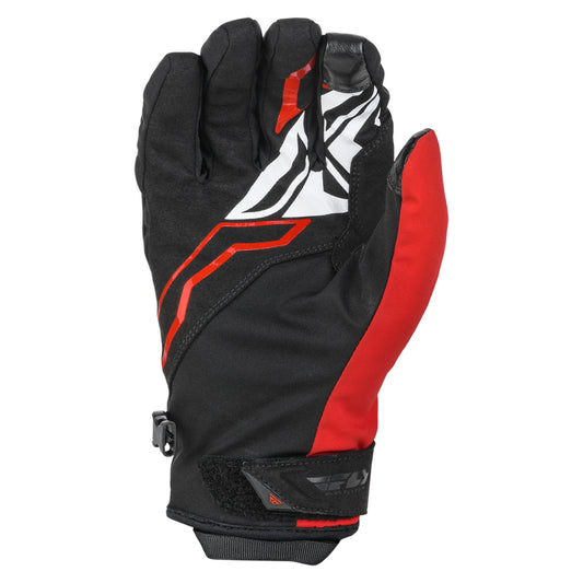 Fly Racing Title Snowmobile Gloves - Black / Red - 371-053