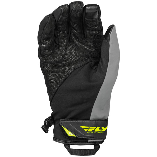 Fly Racing Title Long Cuff Snowmobile Gloves - Black / Grey / Hi-Vis - 371-0611