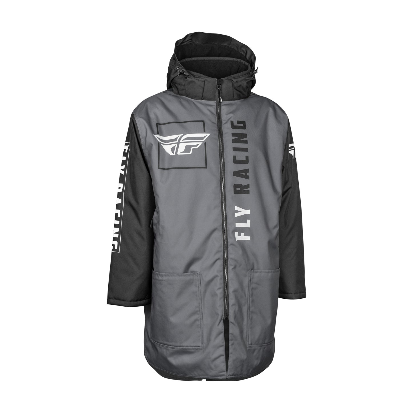 Fly Racing Insulated Pit Coat - Black/Grey - Adult Size - 470-4051