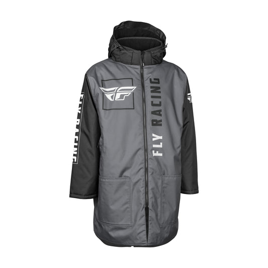 Fly Racing Insulated Pit Coat - Black/Grey - Adult Size - 470-4051
