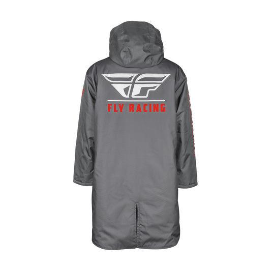 Fly Racing Insulated Pit Coat - Red/Grey - Adult Size - 470-4052