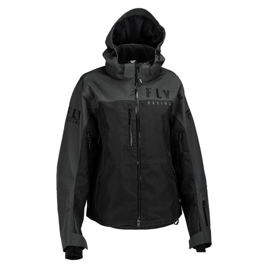 Fly Racing Women's Carbon Snow Jacket Shell - Black / Grey - 470-4500