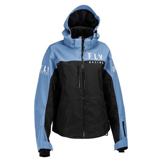 Fly Racing Women's Carbon Snow Jacket Shell - Black / Blue - 470-4501