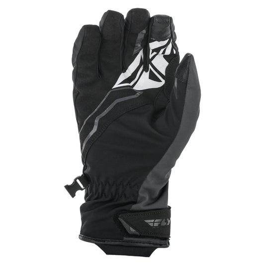 Fly Racing Title Heated Snowmobile Gloves - Black / Grey - 476-2932
