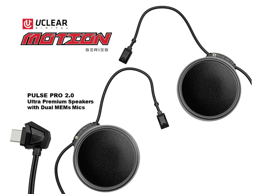 UClear Motion 4 Lite Bluetooth Helmet Audio System - Single Kit