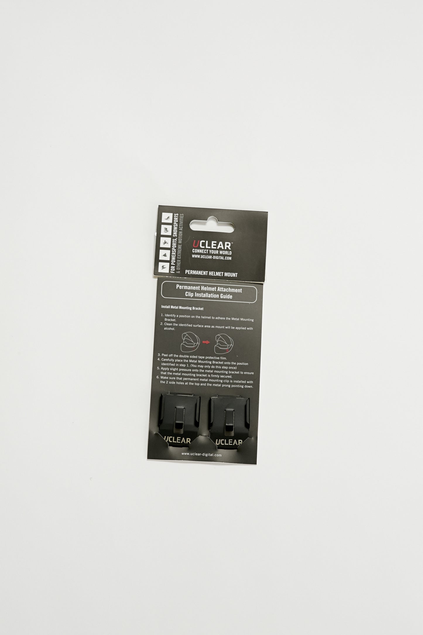 UClear Classic Permanent Mounting Clip for Bluetooth Helmet Audio Systems