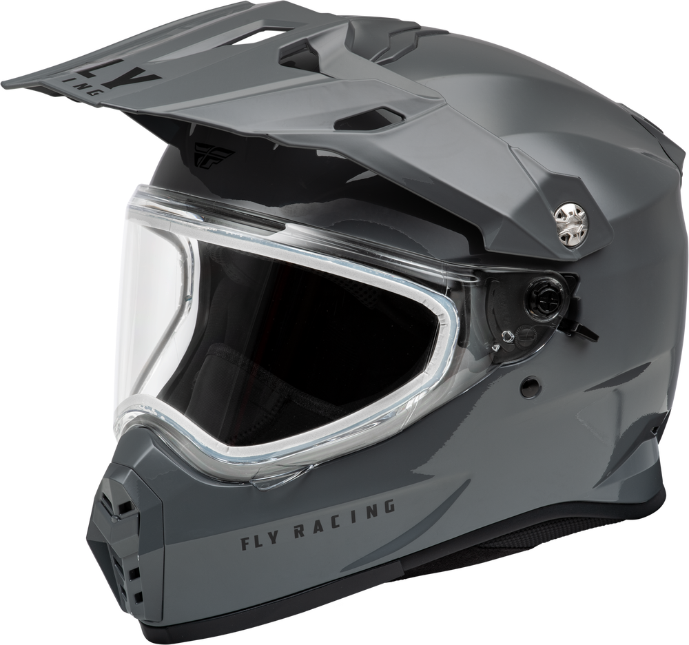 Fly Racing Trekker Cold Weather Dual Shield Solid Helmet - Grey - 73-31363 -
