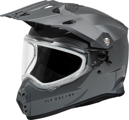 Fly Racing Trekker Cold Weather Dual Shield Solid Helmet - Grey - 73-31363 -