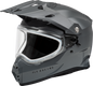 Fly Racing Trekker Cold Weather Dual Shield Solid Helmet - Grey - 73-31363 -