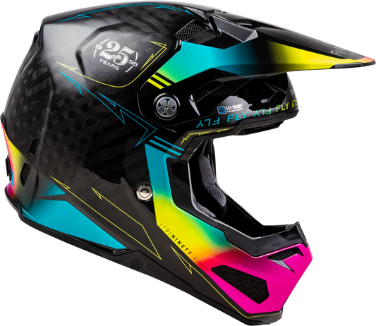 Fly Racing Formula S Carbon Legacy Helmet (2024) - 73-4445 - Black/Electric Blue/Fuchsia
