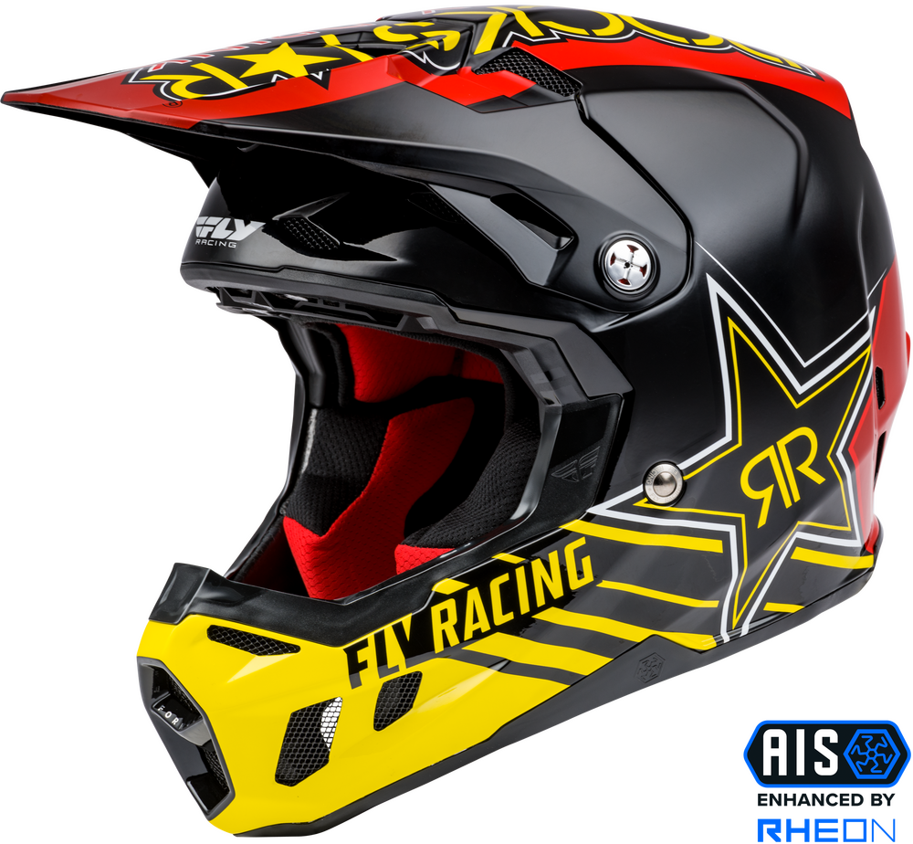 Fly Racing Formula-CC Rockstar Helmet Black/Red/Yellow - SM - 73-4309S