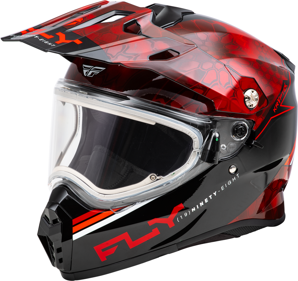 Fly Racing Trekker Cold Weather Kryptek Conceal Helmet Electric Shield - 73-31361 - Red/Black