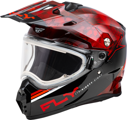 Fly Racing Trekker Cold Weather Kryptek Conceal Helmet Electric Shield - 73-31361 - Red/Black