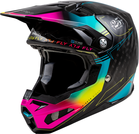 Fly Racing Formula S Carbon Legacy Helmet (2024) - 73-4445 - Black/Electric Blue/Fuchsia