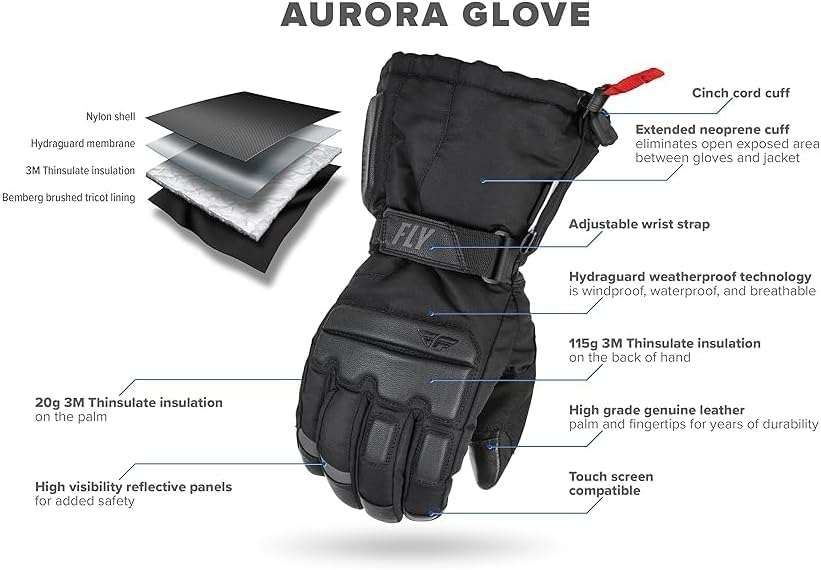 Fly Racing Aurora Gloves - Black - 363-3892