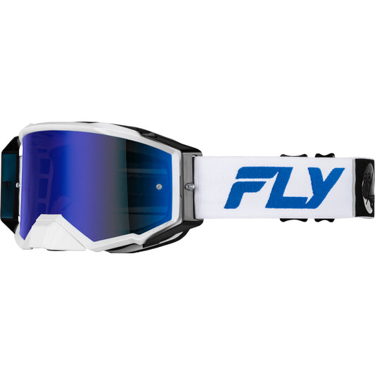 Fly Racing Zone Pro Goggle - White / Blue (2025)