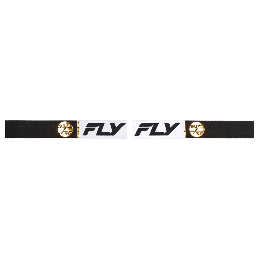 Fly Racing Zone Pro Goggle - White / Black / Gold (2025)