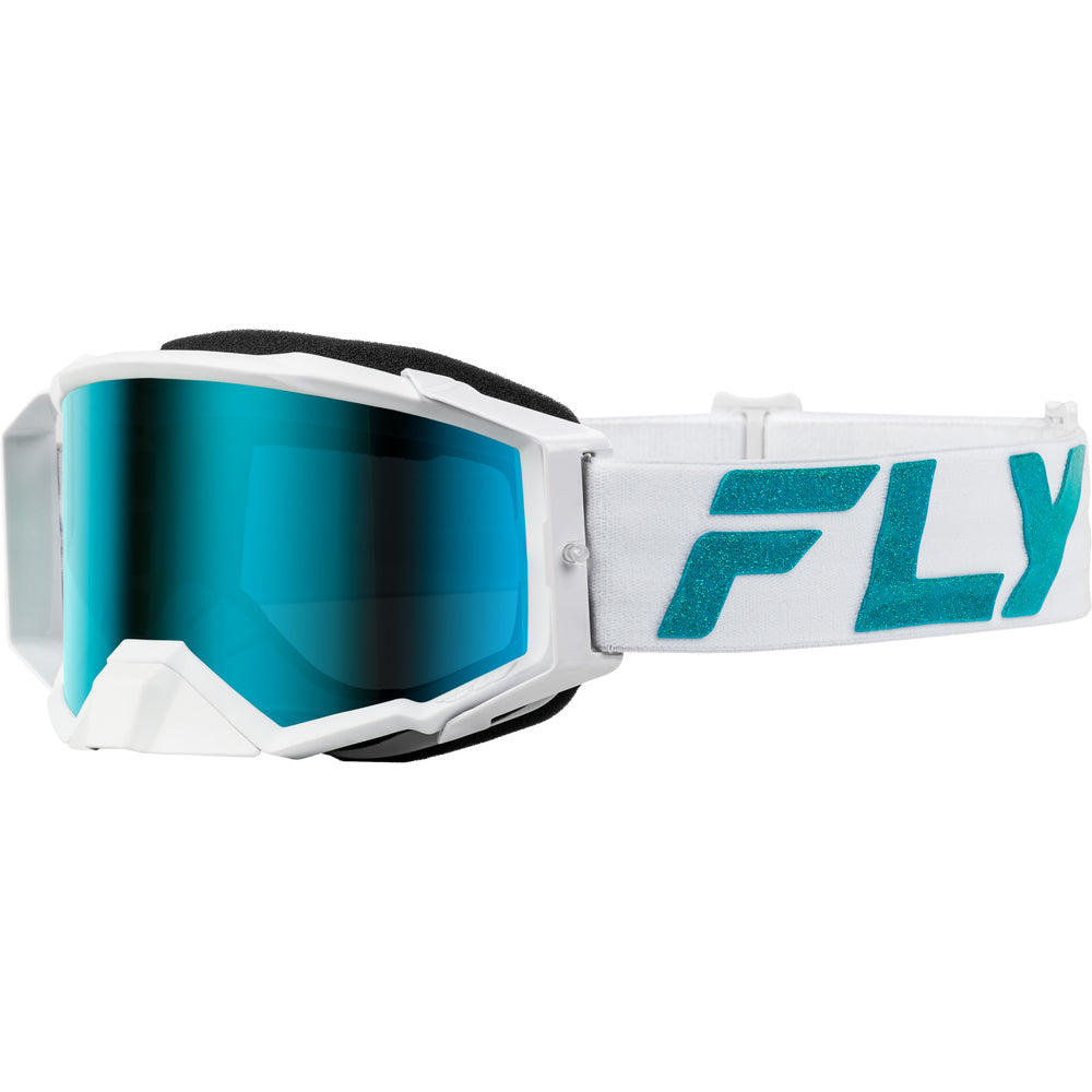 Fly Racing Zone Elite Goggle - White / Teal (2024)