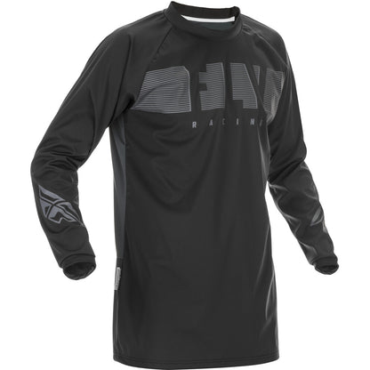 Fly Racing Windproof Jersey - Black with Grey