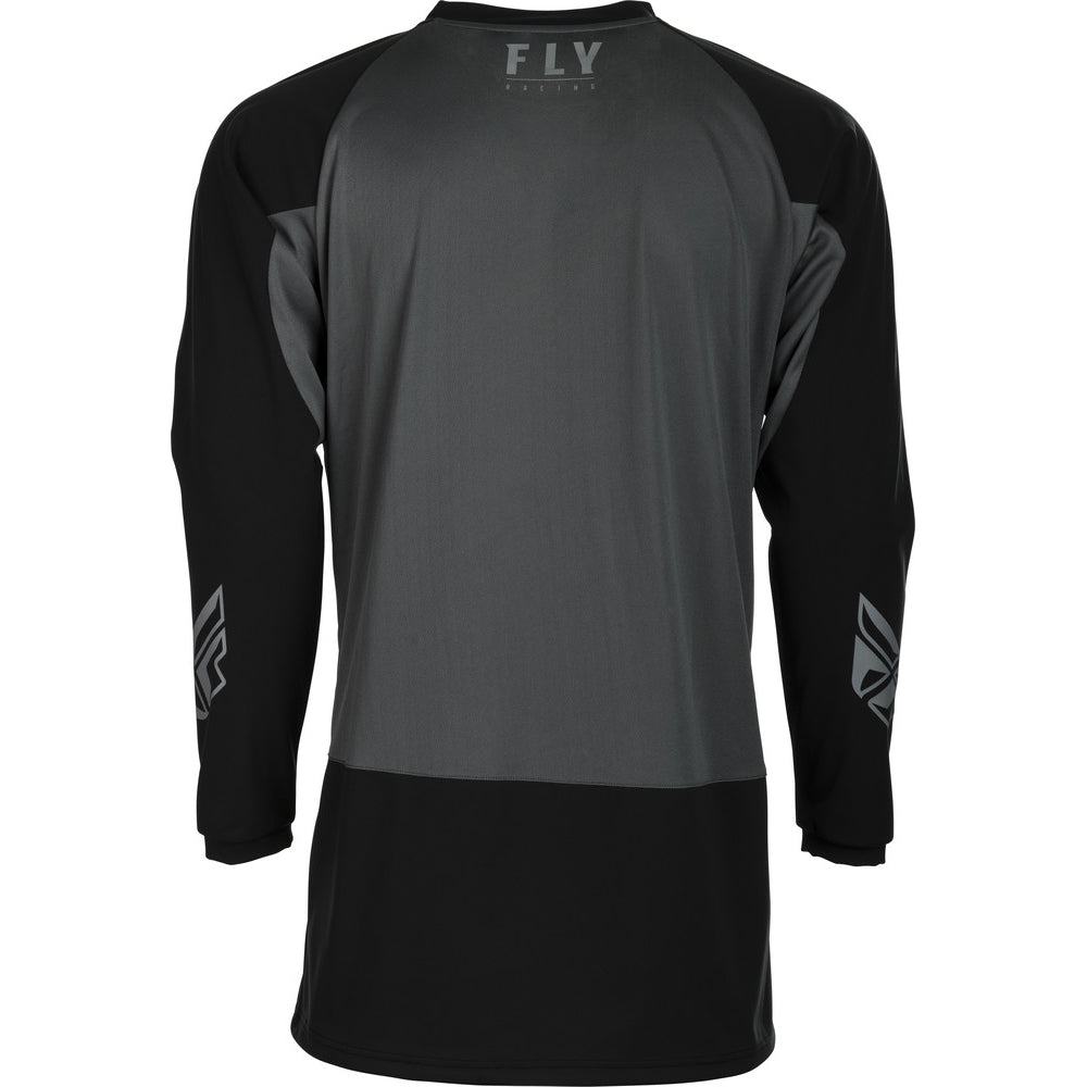 Fly Racing Windproof Jersey - Black with Grey