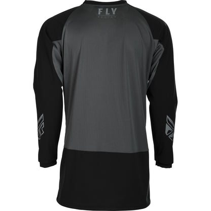 Fly Racing Windproof Jersey - Black with Grey
