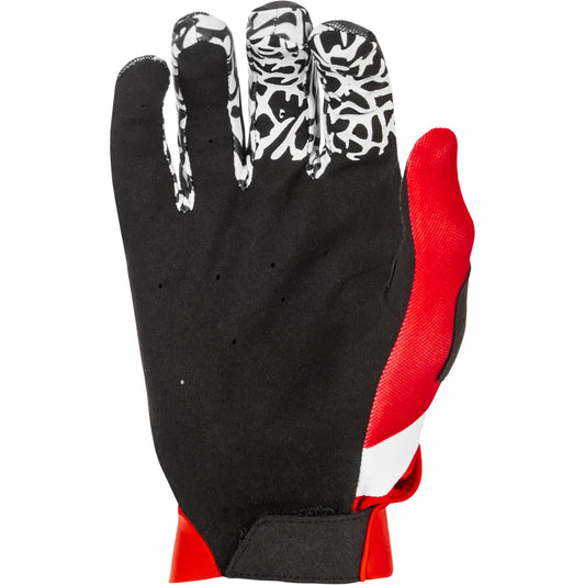 Fly Racing Pro Lite dbk Gloves - Black, White with Red
