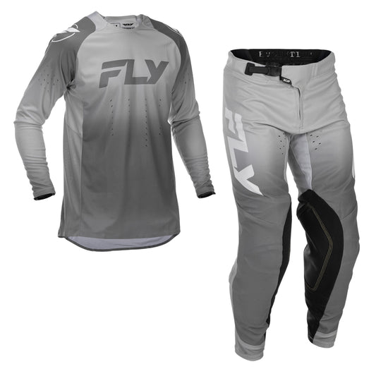 Fly Racing Evolution DST Jersey & Pant Combo - White with Grey