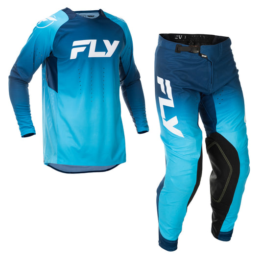 Fly Racing Evolution DST Jersey & Pant Combo - Blue with White