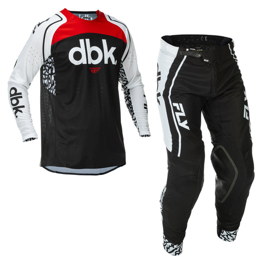 Fly Racing Evolution DST dbk Jersey & Pant Combo - Black, White and Red
