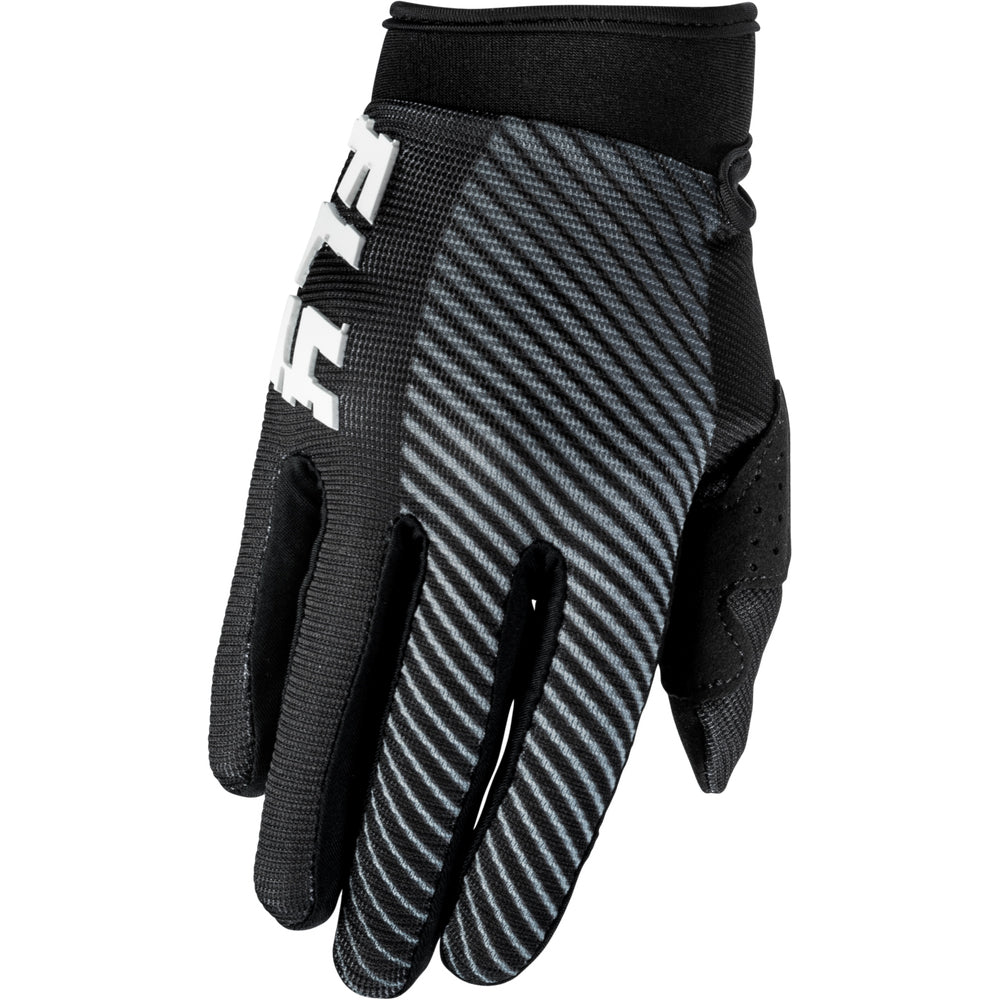 Fly Racing F-16 Youth Gloves - Black with White