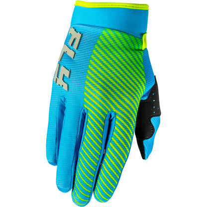 Fly Racing F-16 Youth Gloves - Blue with Hi-Vis