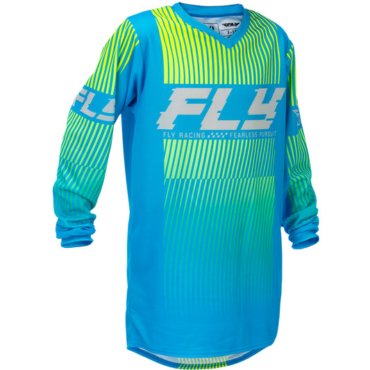 Fly Racing Youth F-16 Jersey - Blue with Hi-Vis