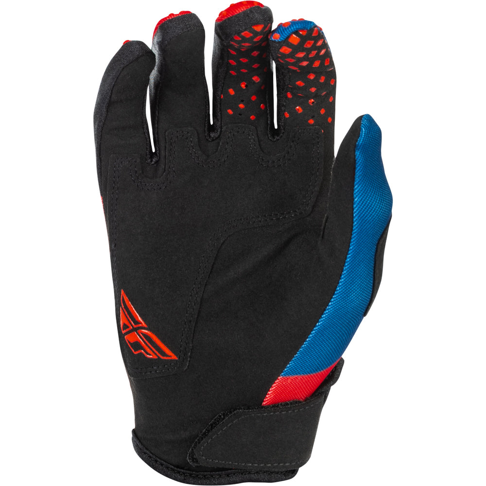 Fly Racing Kinetic Gloves - Red, White with Blue