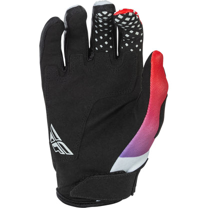 Fly Racing Kinetic Gloves - Grey, Red, Purple with Black