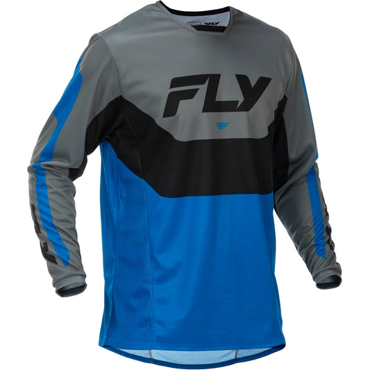Fly Racing Kinetic Jersey - Blue, Grey with Black