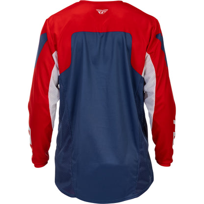 Fly Racing Kinetic Jersey - Red, White with Blue
