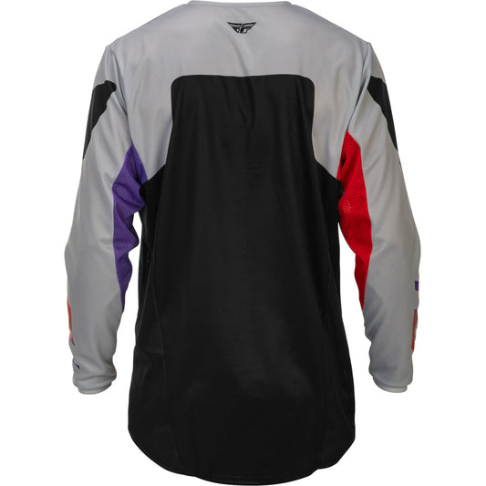 Fly Racing Kinetic Jersey - Grey, Red, Purple with Black