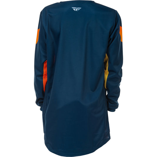 Fly Racing Youth Kinetic Jersey - Navy with Orange