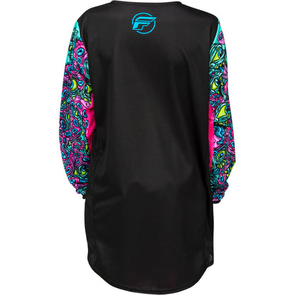 Fly Racing Youth Kinetic Jersey - Mutant - Black with Multi-Color