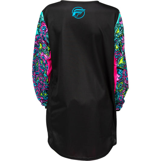 Fly Racing Youth Kinetic Jersey - Mutant - Black with Multi-Color