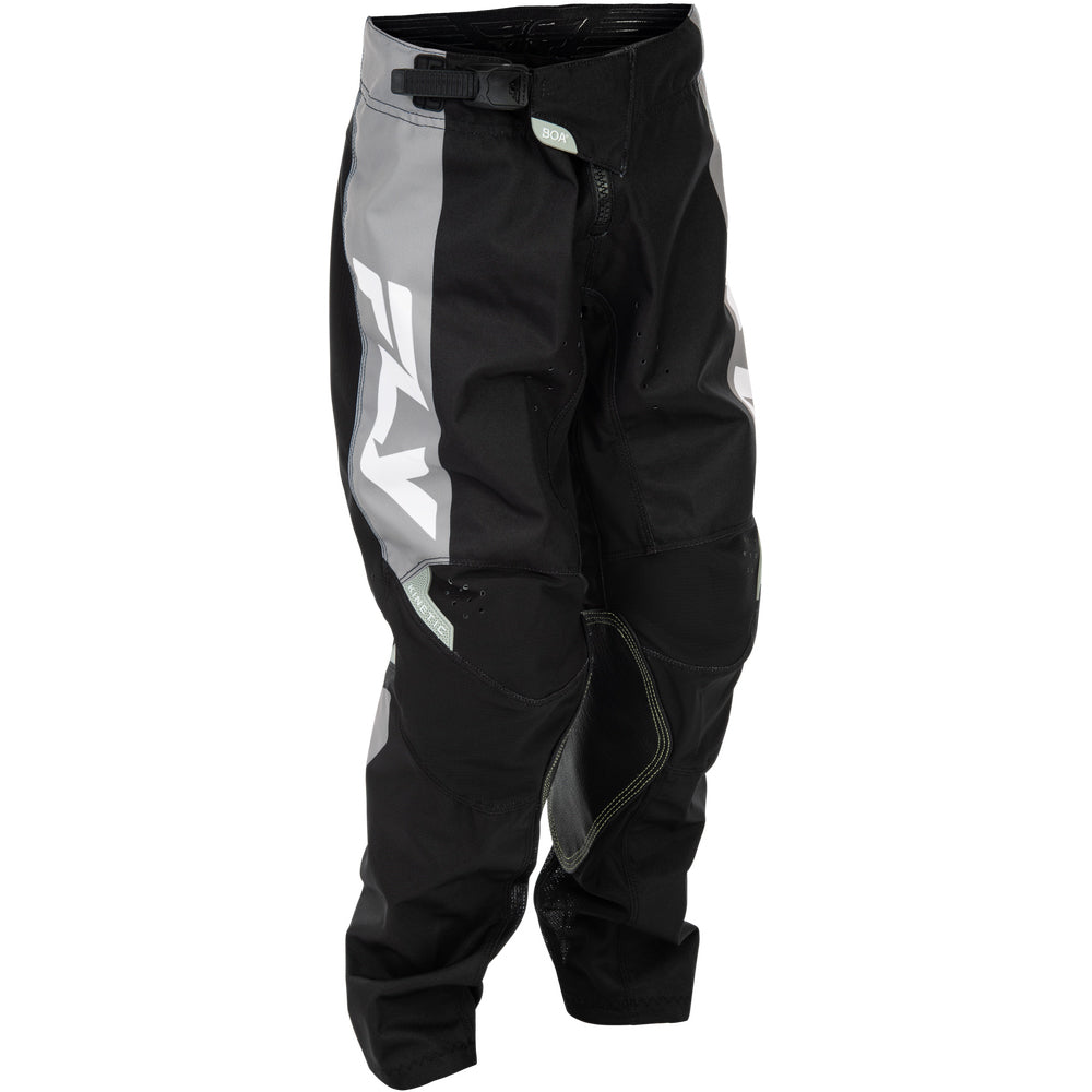 Fly Racing Youth Kinetic Jersey & Pant Combo - Black with Grey