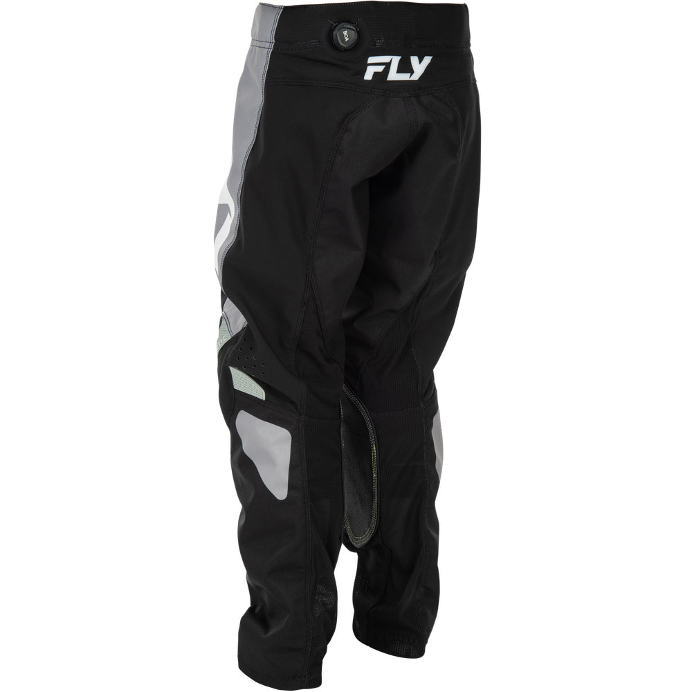 Fly Racing Youth Kinetic Jersey & Pant Combo - Black with Grey