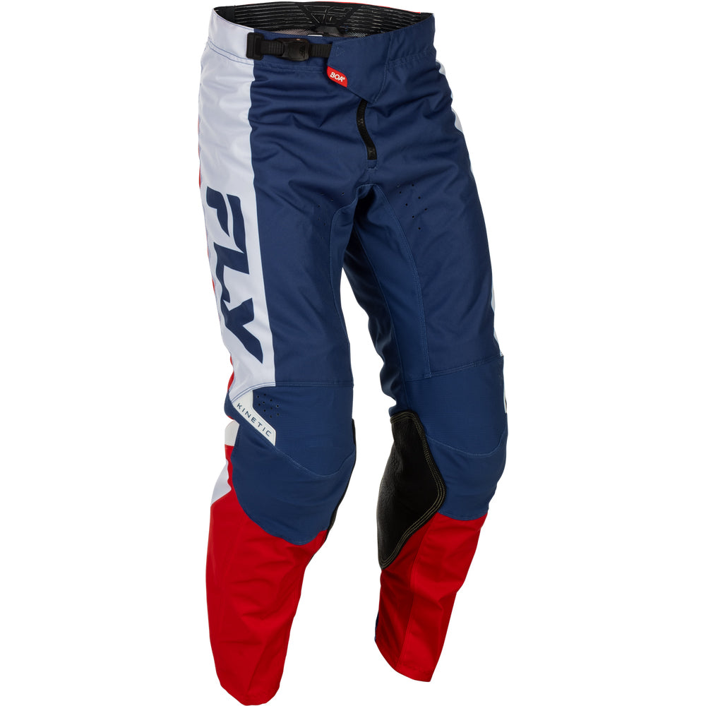 Fly Racing Kinetic Jersey & Pant Combo - Red, White with Blue