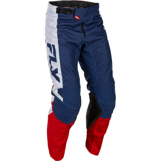 Fly Racing Kinetic Pants - Red, White with Blue