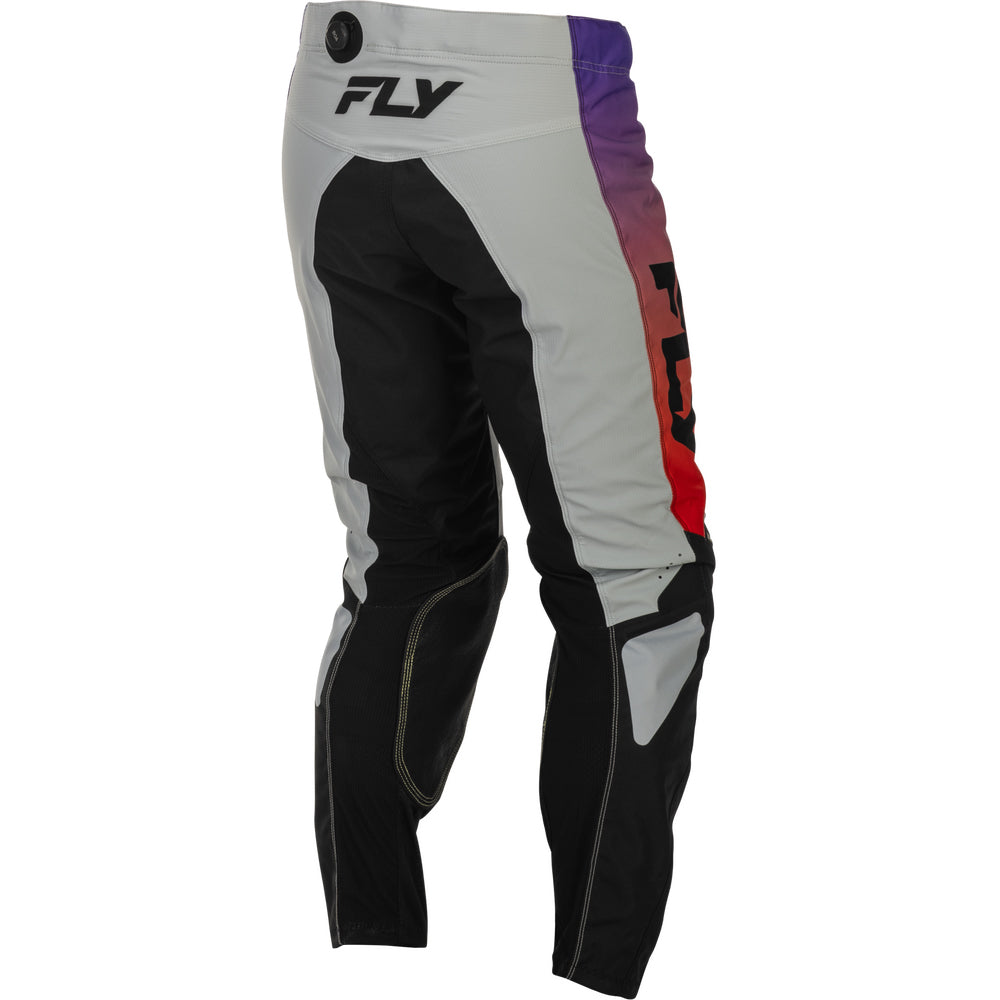 Fly Racing Kinetic Jersey & Pant Combo - Grey, Red, Purple with Black